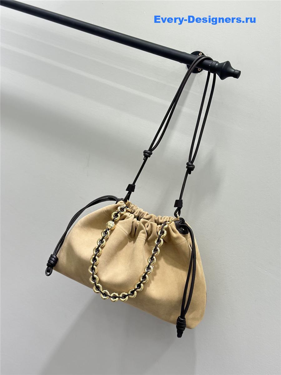 L0ew* large flamenco purse in suede calfskin