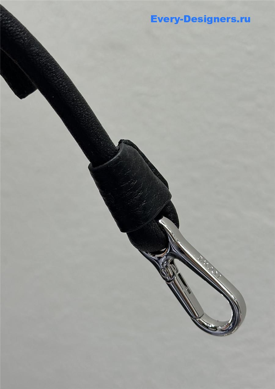 L0ew* flamenco black suede shoulder bag