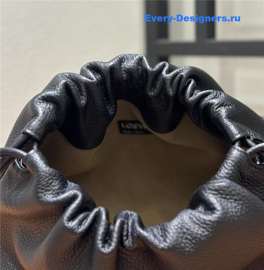 L0ew* flamenco black suede shoulder bag