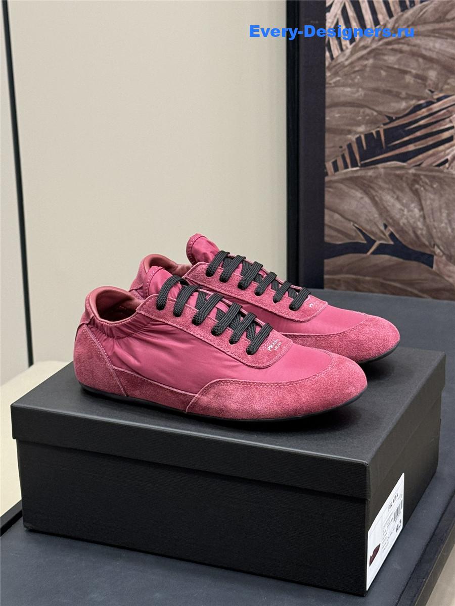 Pra*a re-nylon pink sneakers
