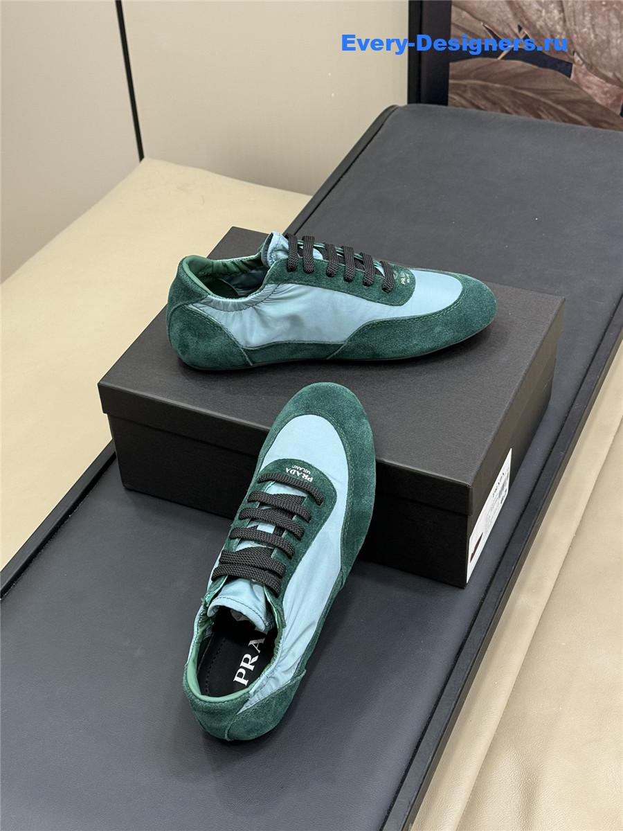 Pra*a re-nylon green sneakers