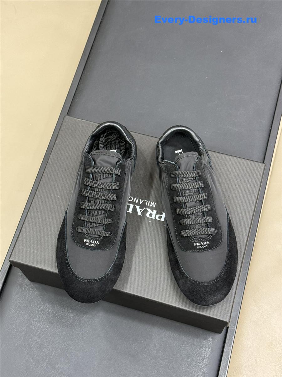 Pra*a re-nylon black sneakers