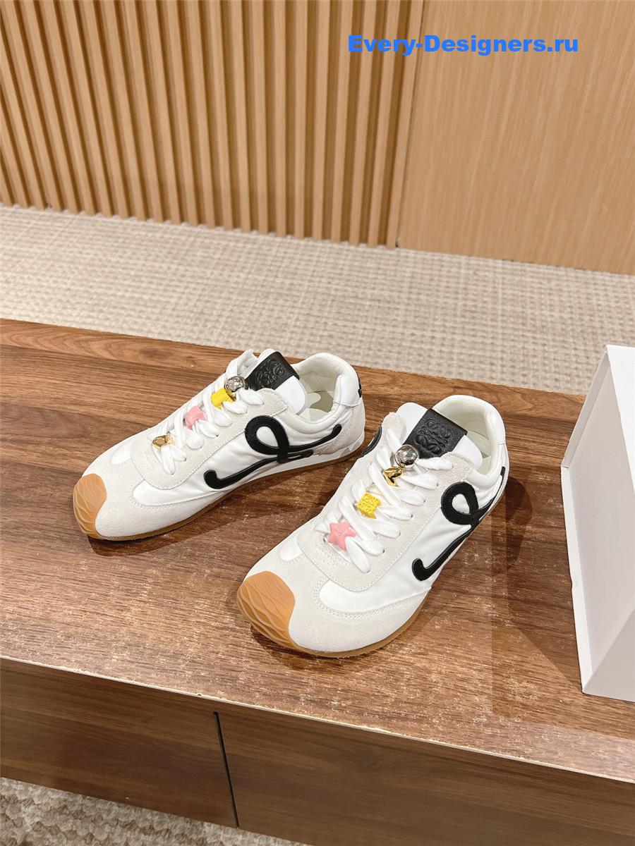 L0ew* ballet runner 2.0 sneakers white black