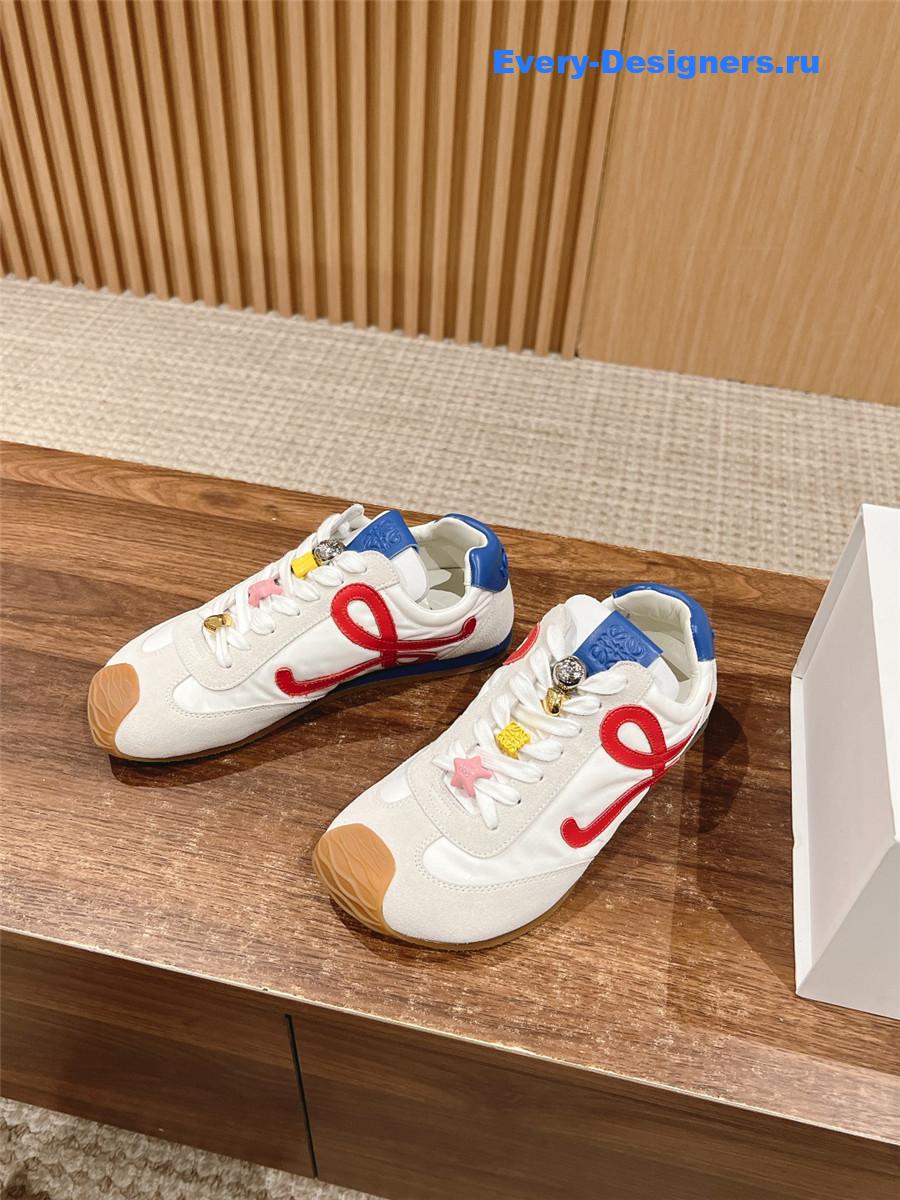 L0ew* ballet runner 2.0 sneakers white red