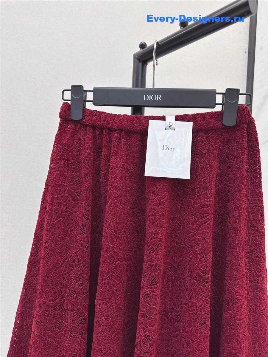 D10r burgundy lace skirt