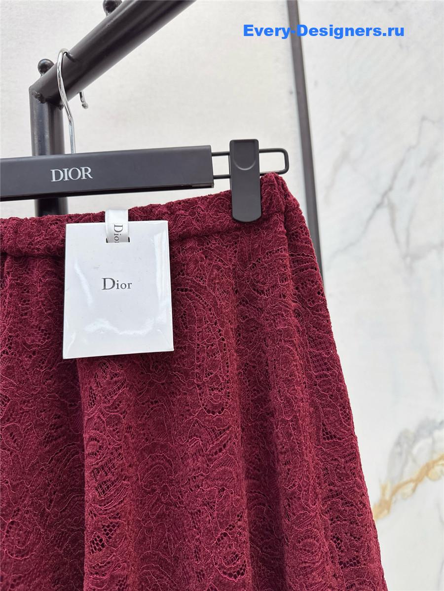 D10r burgundy lace skirt