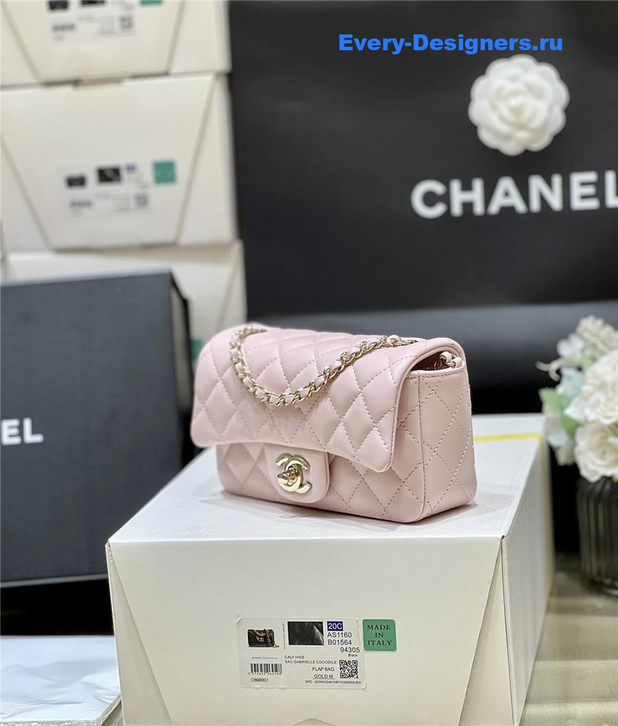 Ch**el mini flap bag pink