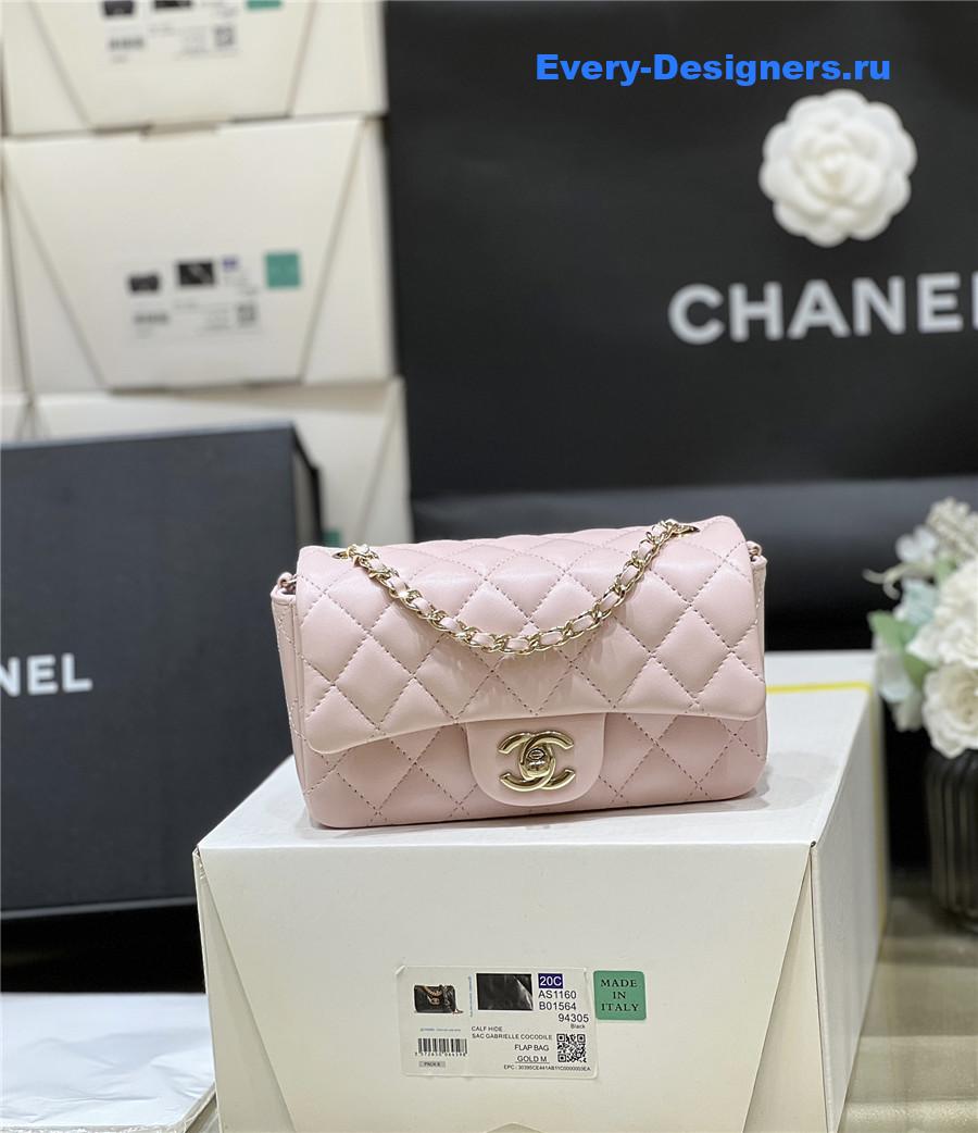 Ch**el mini flap bag pink