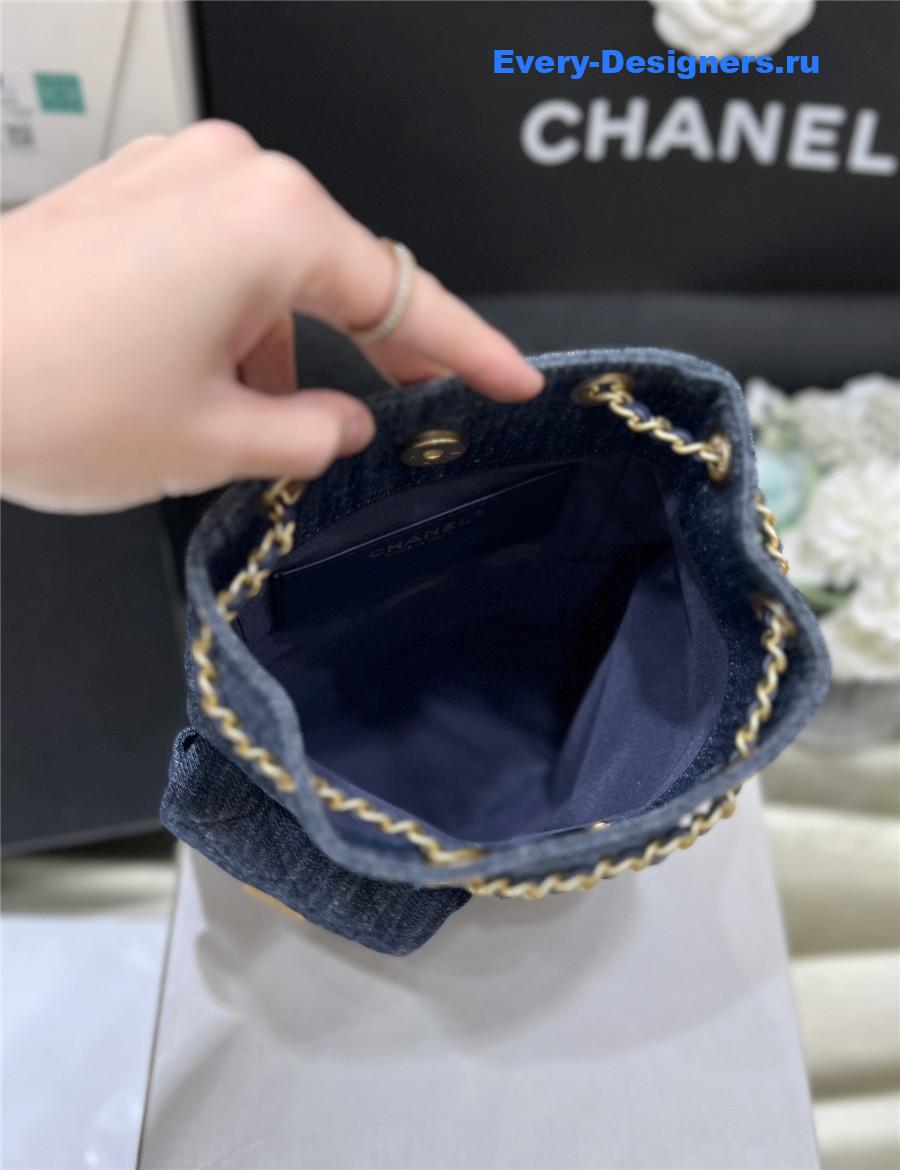 Ch**el woolen denim backpack