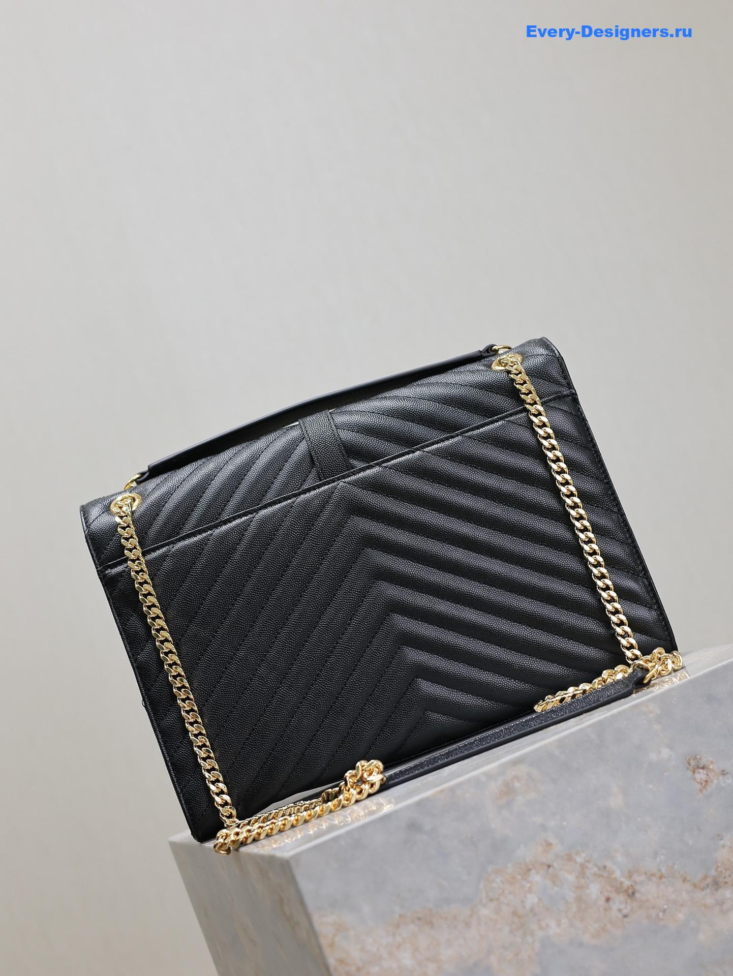 Sa1nt Lau*nt large monogram leather shoulder bag