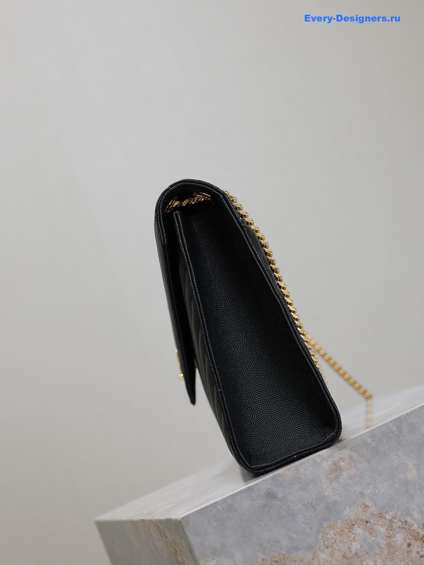 Sa1nt Lau*nt large monogram leather shoulder bag