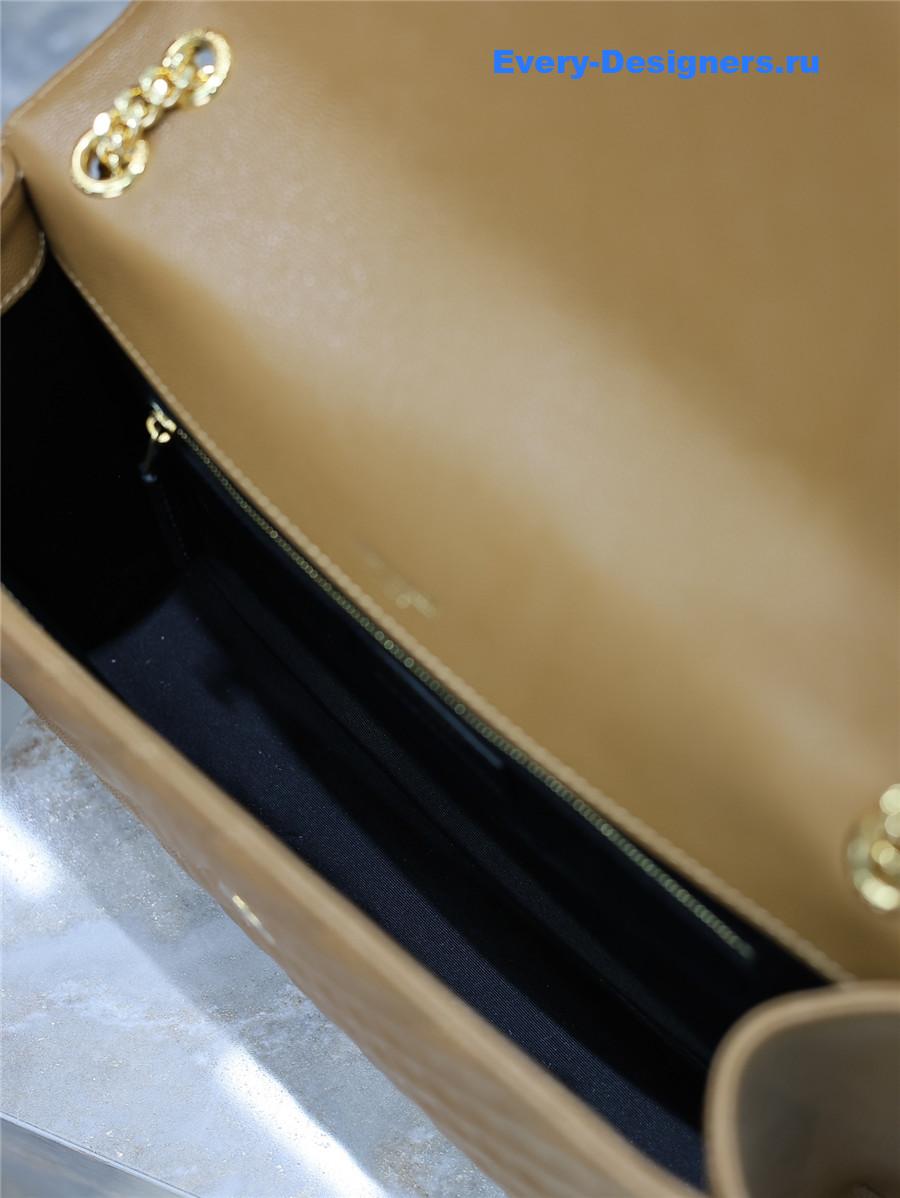 Sa1nt Lau*nt envelope triquilt large bag in brown