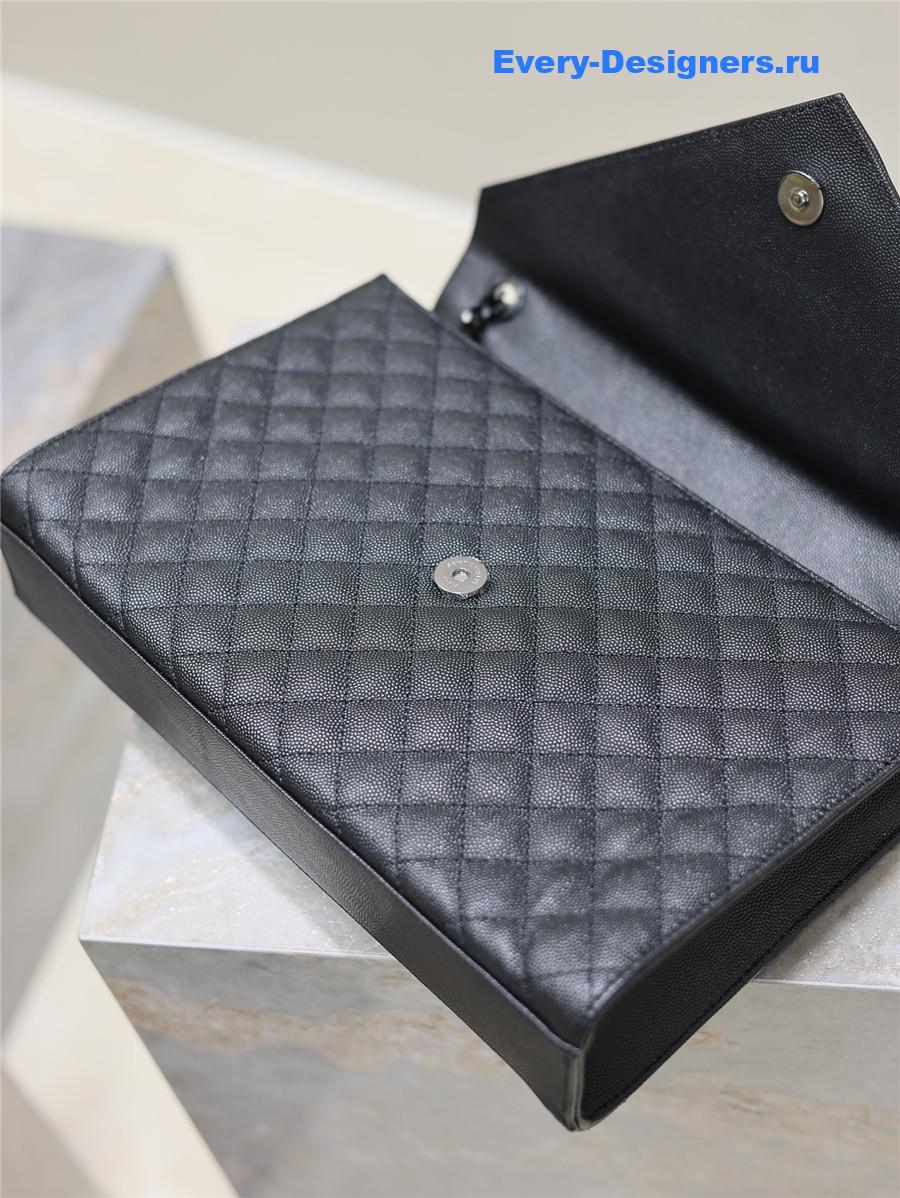 Sa1nt Lau*nt envelope triquilt large bag with black hardware