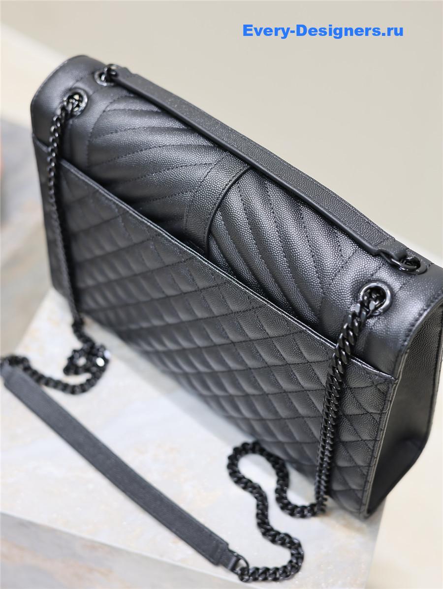 Sa1nt Lau*nt envelope triquilt large bag with black hardware