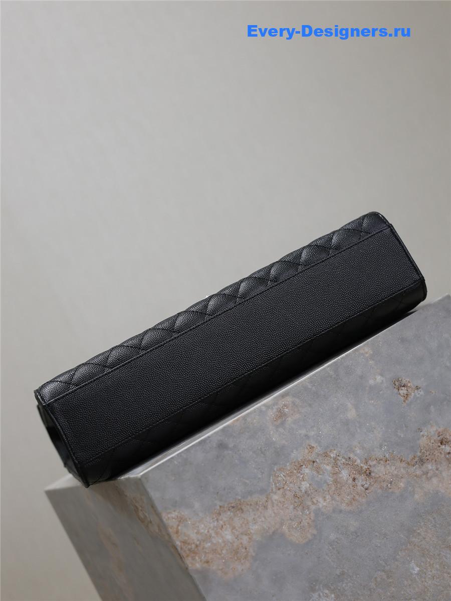 Sa1nt Lau*nt envelope triquilt large bag silver