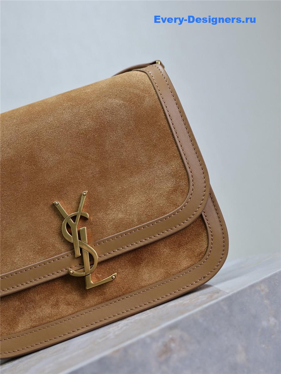 Sa1nt Lau*nt suede solferino satchel brown