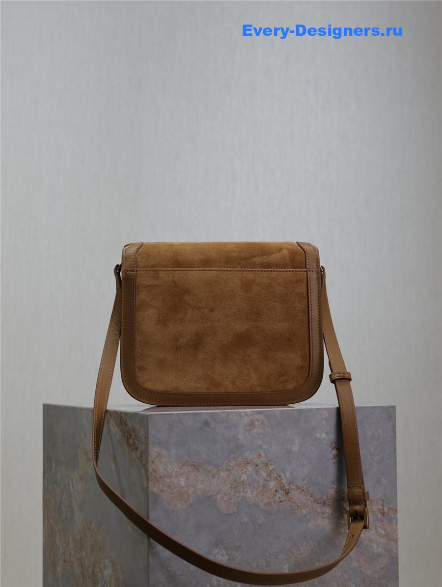 Sa1nt Lau*nt suede solferino satchel brown