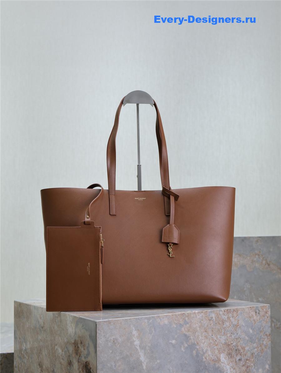 Sa1nt Lau*nt brown calfskin tote