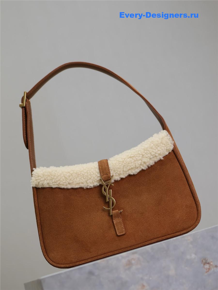 Sa1nt Lau*nt le 5 À 7 shearling hobo bag