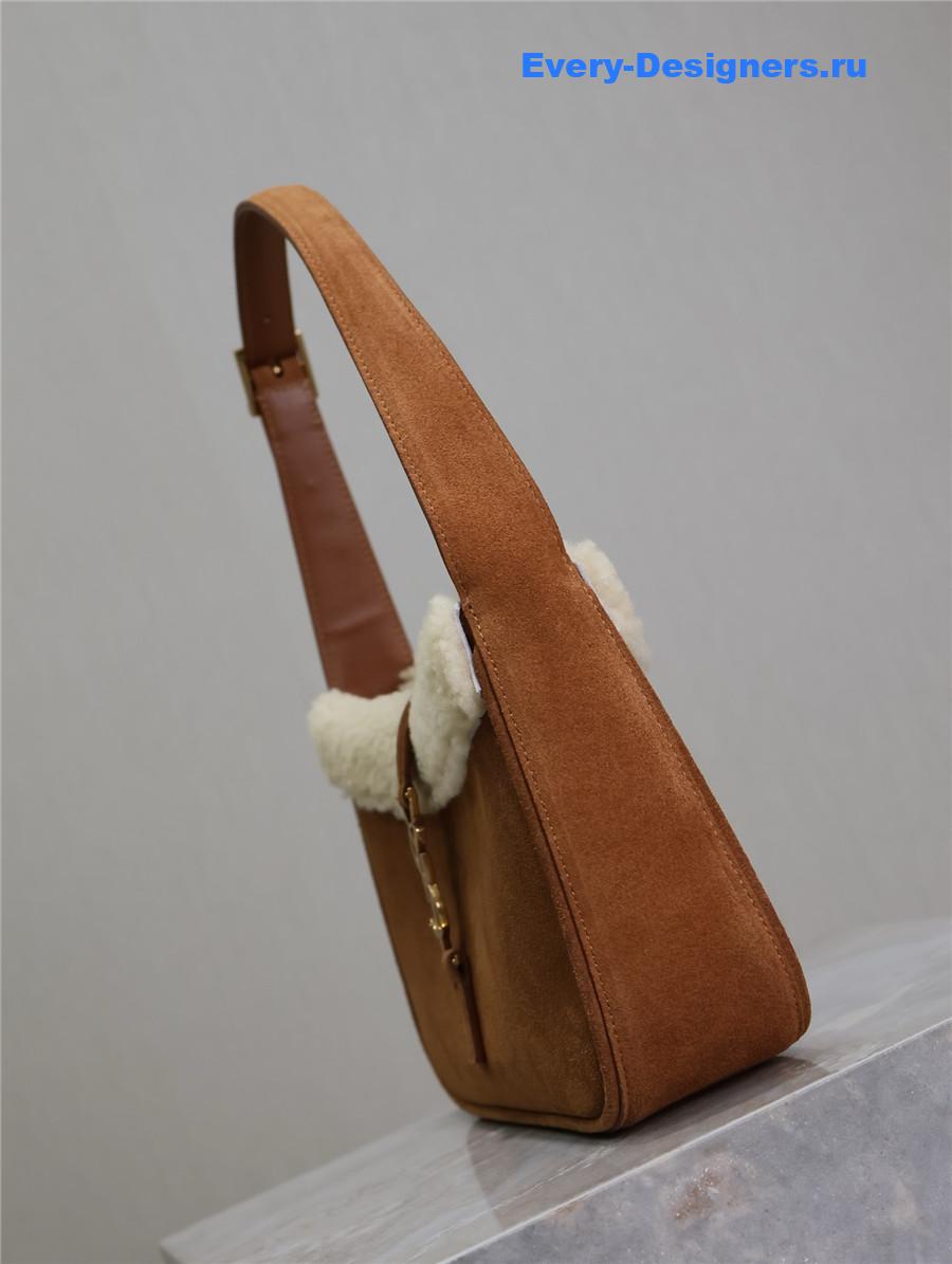 Sa1nt Lau*nt le 5 À 7 shearling hobo bag