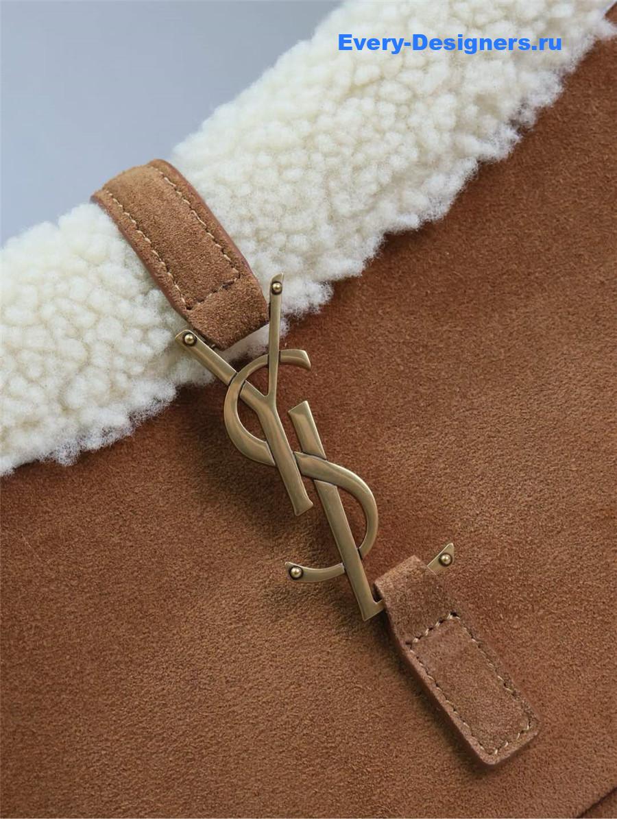 Sa1nt Lau*nt le 5 À 7 shearling hobo bag