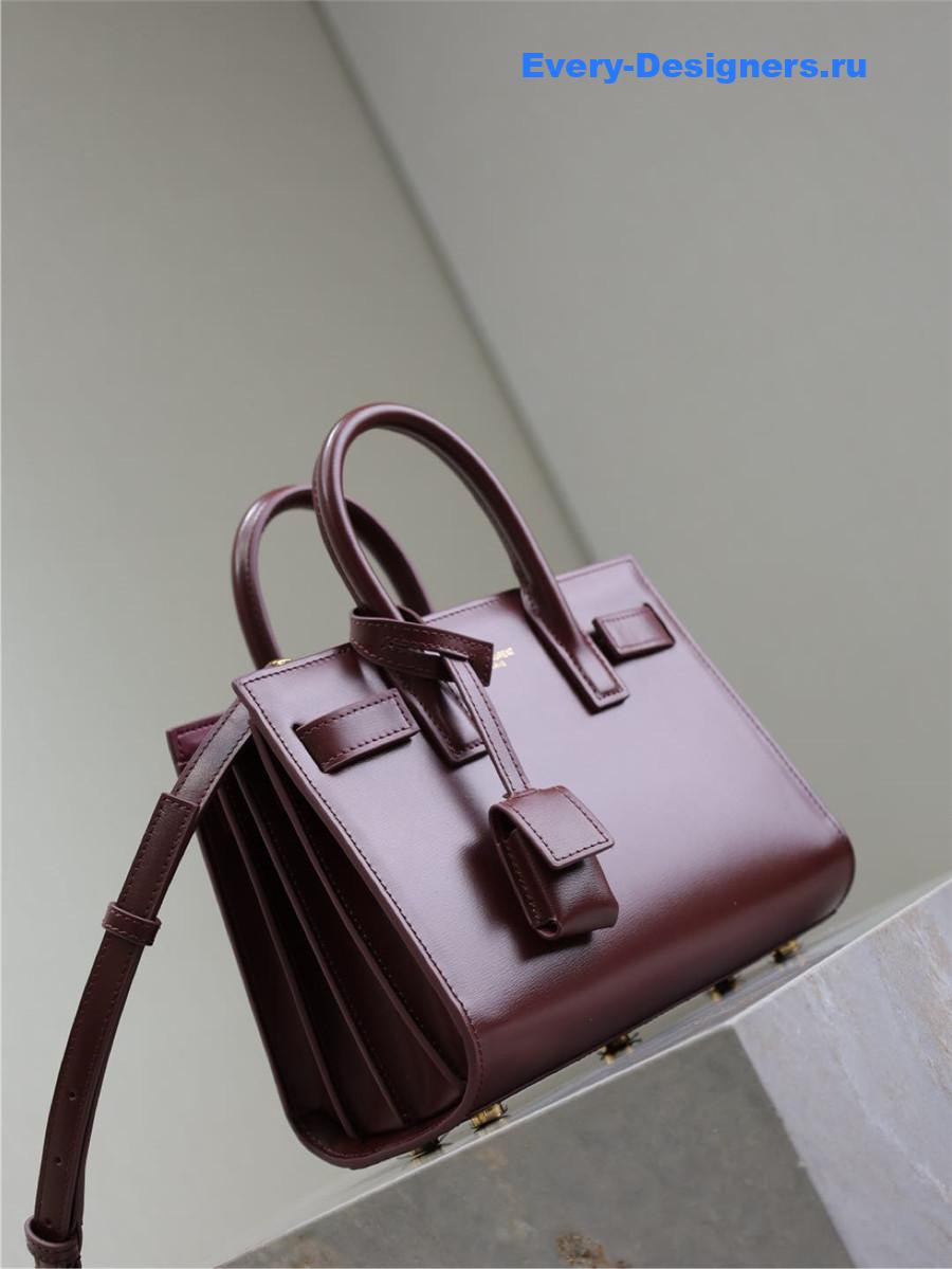 Sa1nt Lau*nt sac de jour tote burgundy