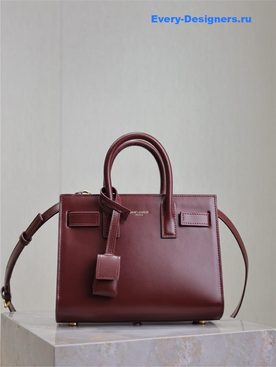 Sa1nt Lau*nt sac de jour tote burgundy
