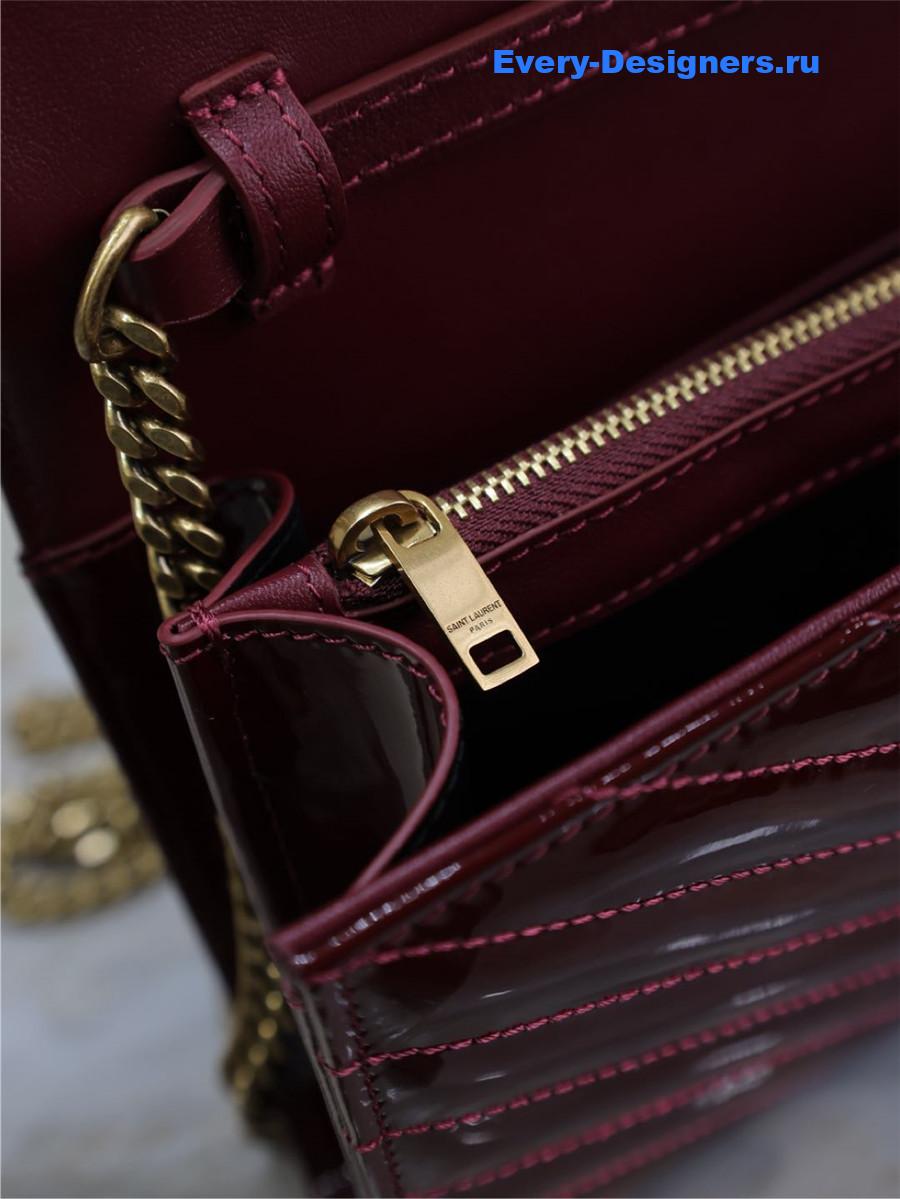 Sa1nt Lau*nt envelope flap wallet in patent leather