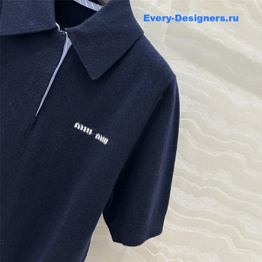 Miu Miu Cashmere Polo Top