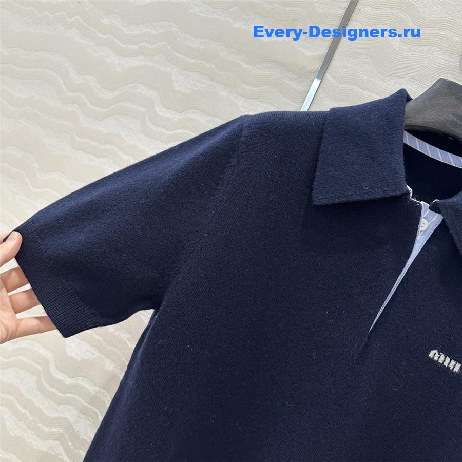 Miu Miu Cashmere Polo Top