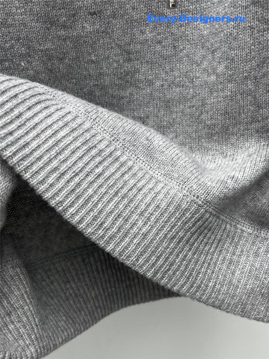 Ce1i*e grey cashmere knitted hoodie