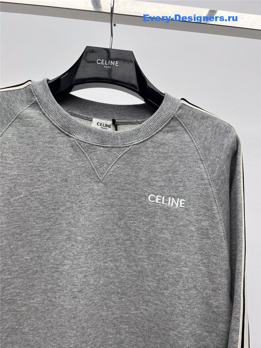 Ce1i*e grey embroidered logo sweatshirt