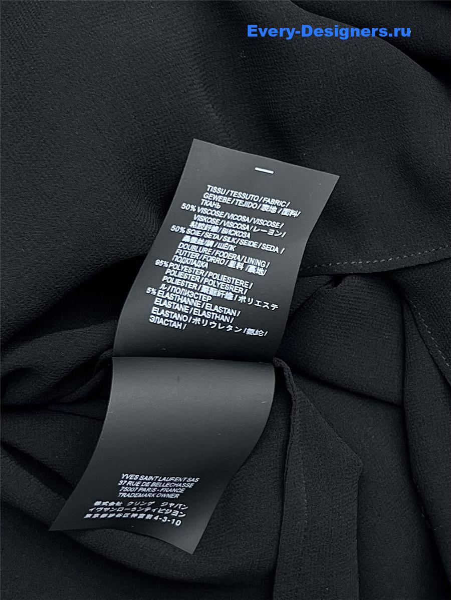 Sa1nt Lau*nt black strapless long dress