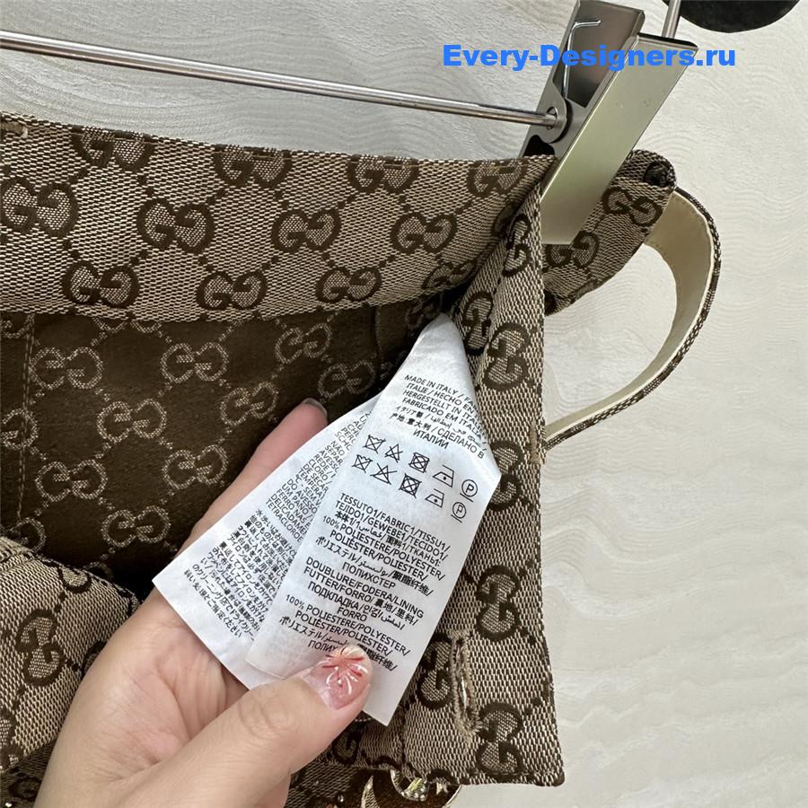 gvc*1 crystal D1am0nd gg monogram woven shorts