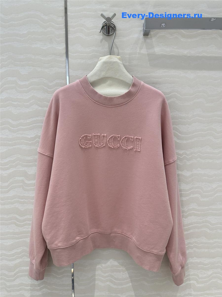 Gvc*1 embroidered cotton jersey sweatshirt