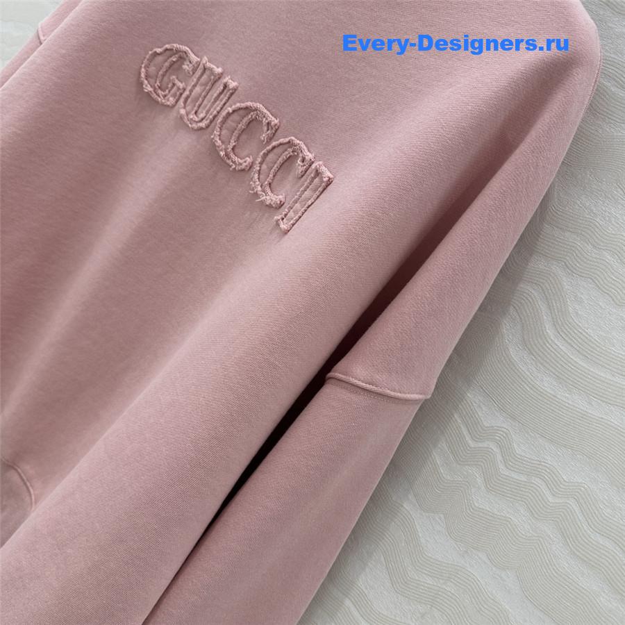 Gvc*1 embroidered cotton jersey sweatshirt