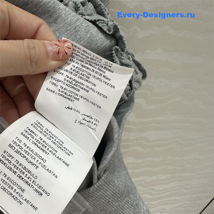 Miu Miu Embroidered Logo Lapel Zip-Up Sweatshirt