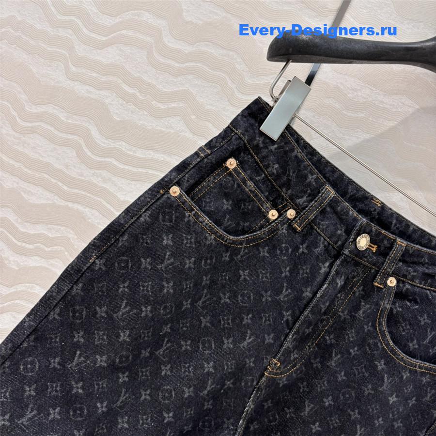 l0vis Vvtt0n monogram print logo jeans