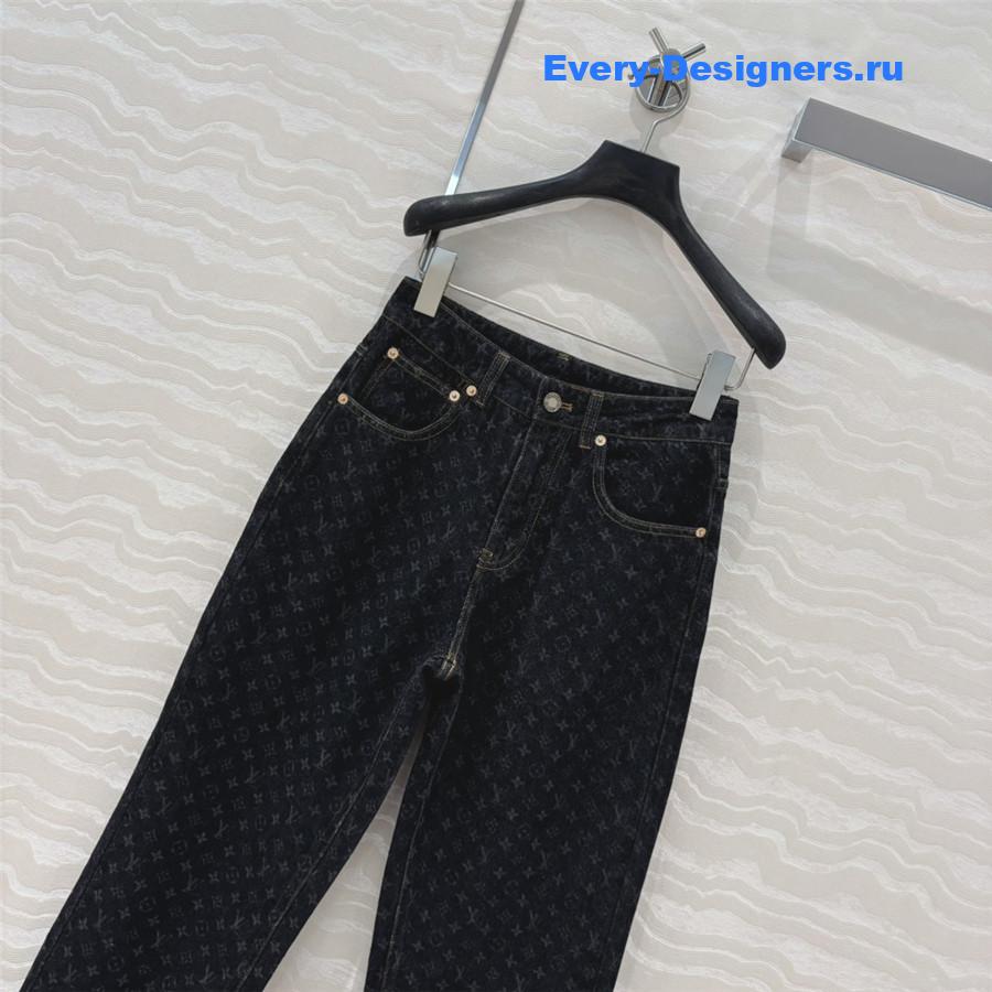 l0vis Vvtt0n monogram print logo jeans