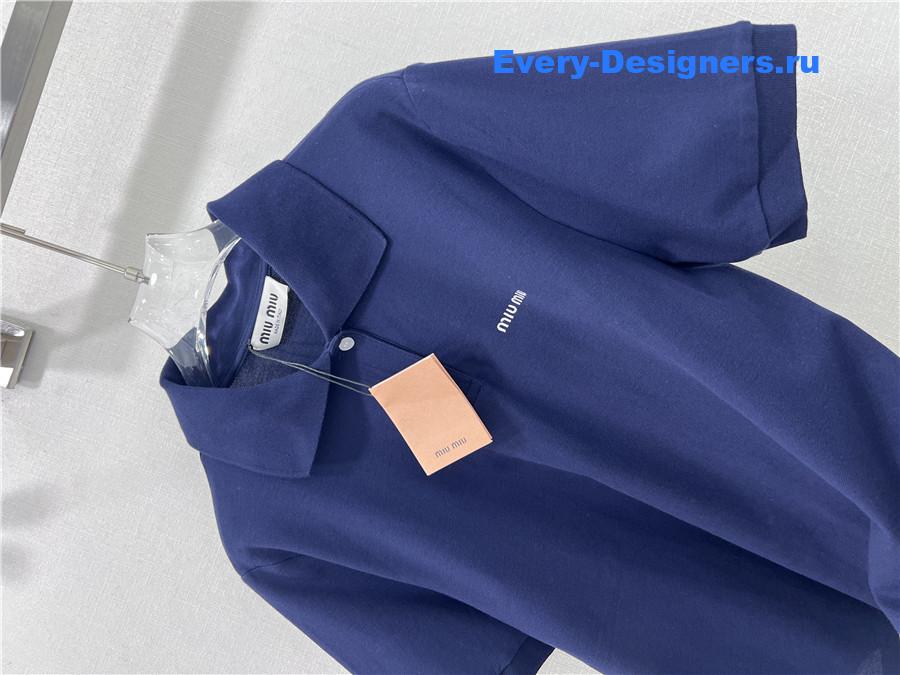 Miu Miu Women’s Blue Short-Sleeved T-Shirt