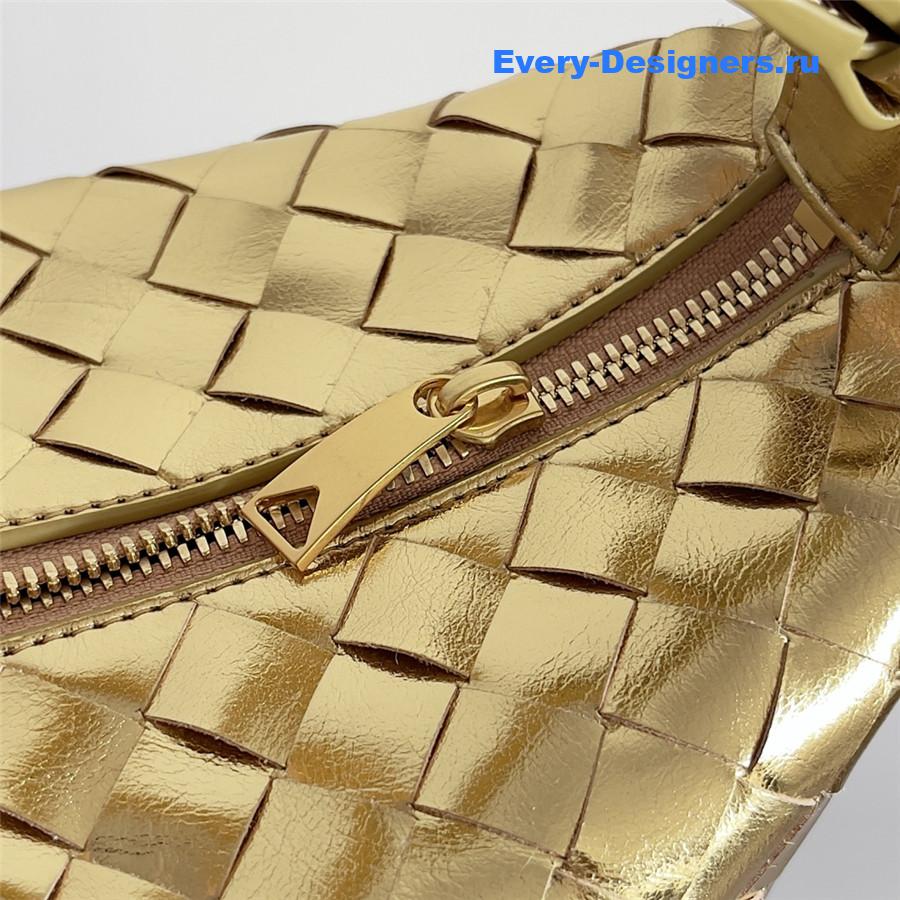 b0tt*ga Ven*ta wallace gold leather shoulder bag
