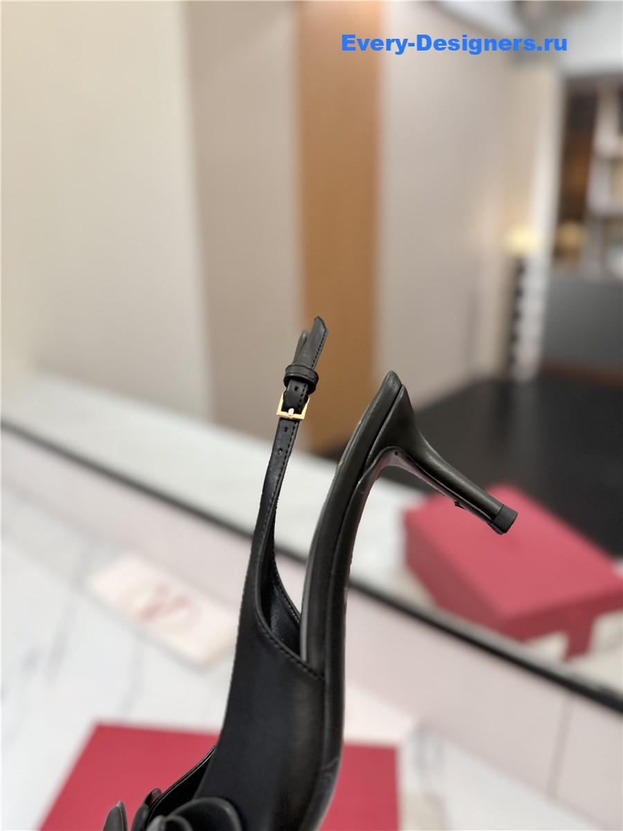 Va1e*ntin0 bow slingback heels black