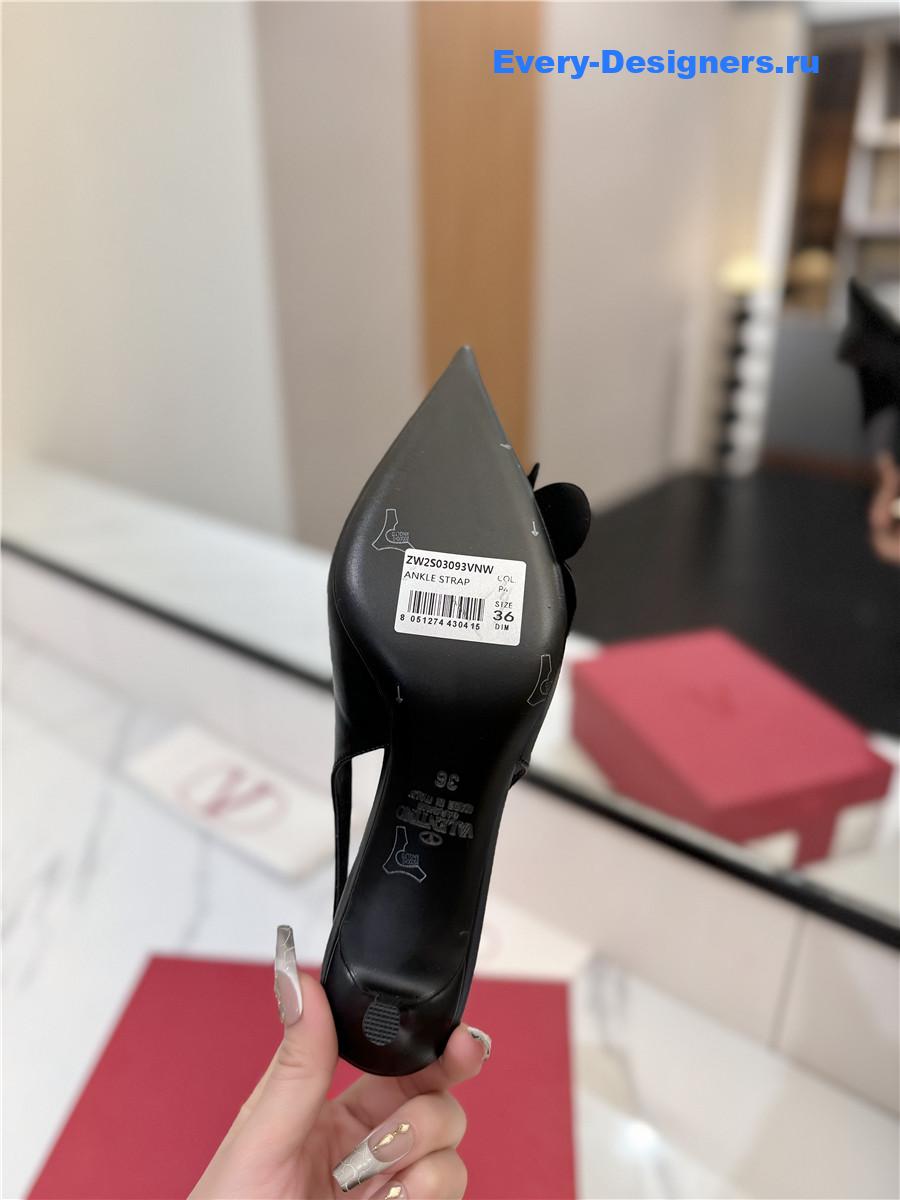 Va1e*ntin0 bow slingback heels black