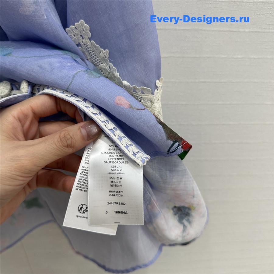 Zimm Ramie Lace Trims Everly Blouse