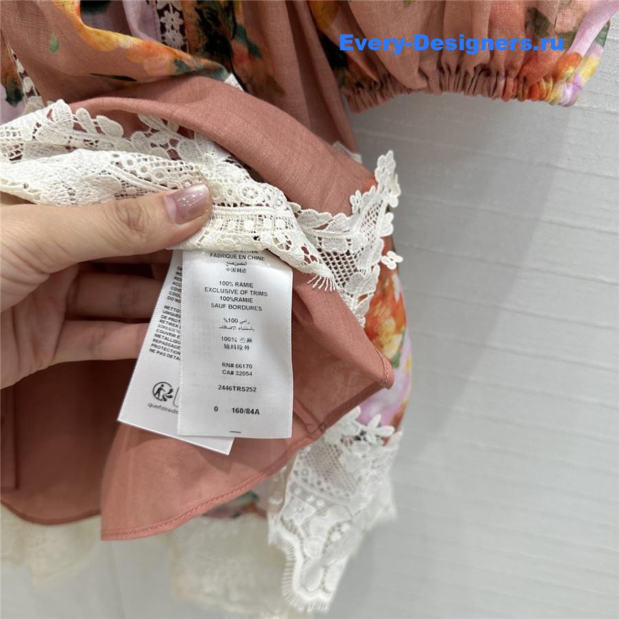 Zimm Everley Lace Trim Mini Dress