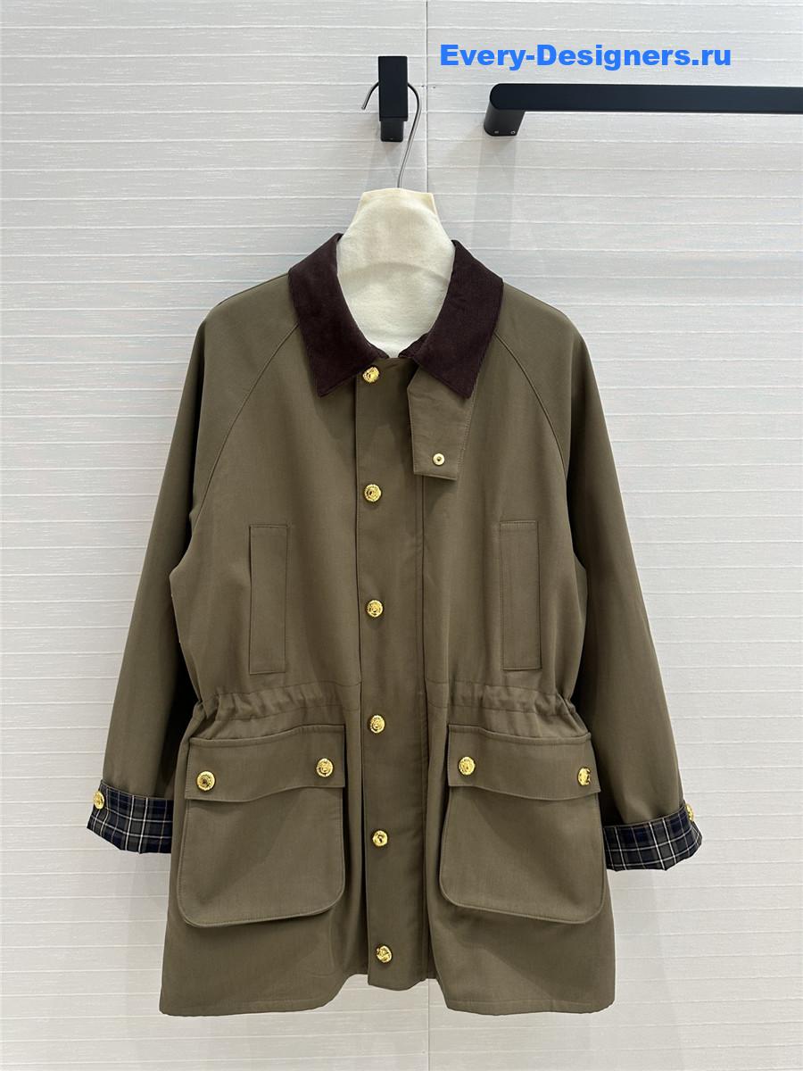 Miu Miu Green Corduroy Coat