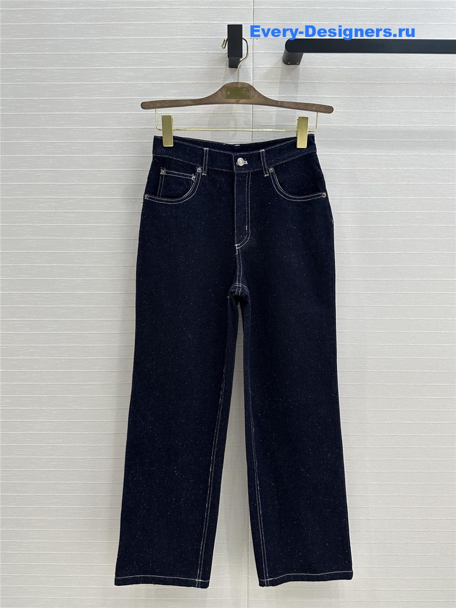 L0r0 P1ana snowflake dark blue jeans