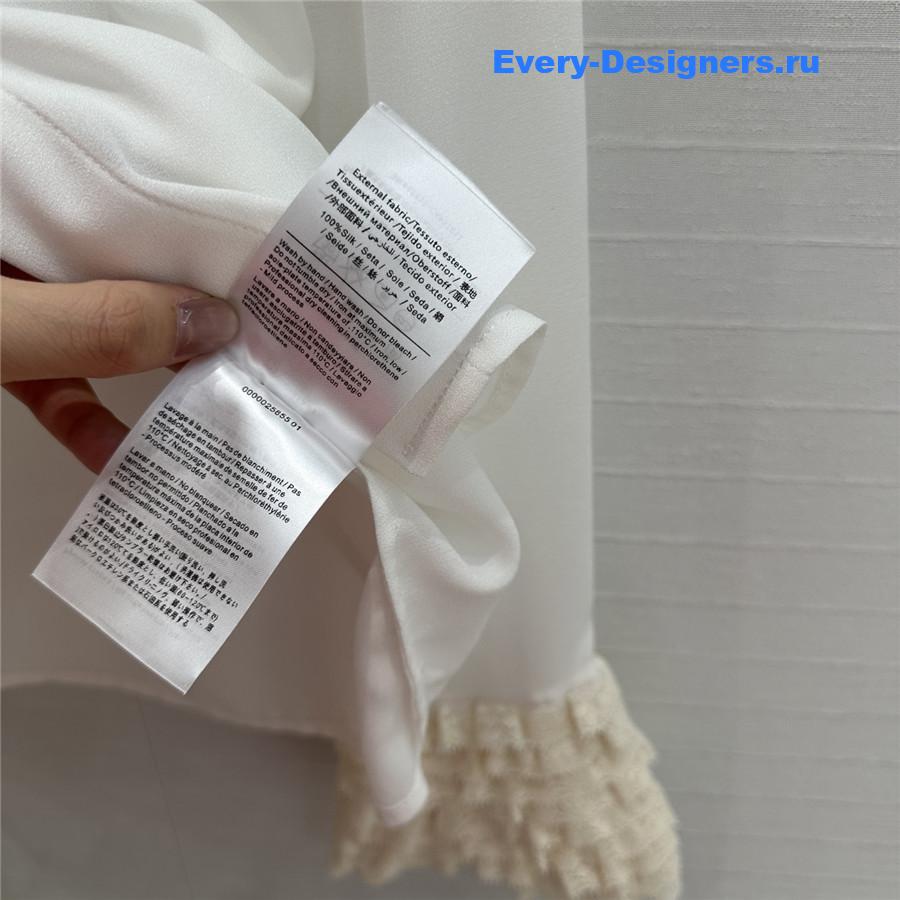 Va1e*ntin0 silk georgette blouse in white