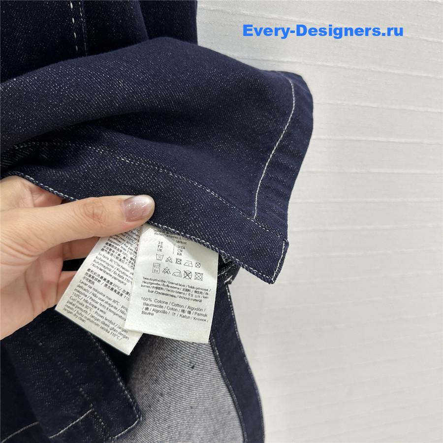 F**di blue lapel jacket denim coat