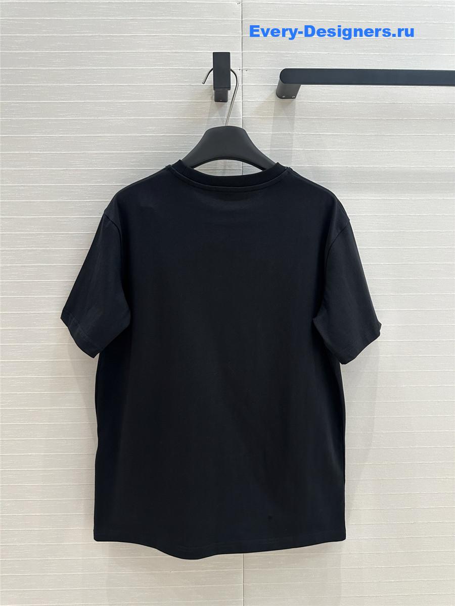 F**di embroidered logo black t-shirt